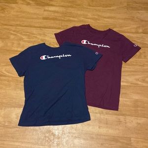 2 champion t-shirts